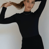 Monrow Long Sleeve Mock Neck Bodysuit - Estilo Boutique