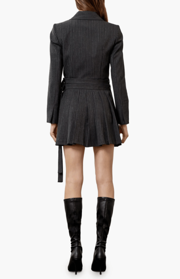 Moon River Pinstripe Long Sleeve Blazer Minidress in Navy at Nordstrom, Size Small Moon River Pinstripe Long Sleeve Blazer Minidress in Navy at Nordstrom, Size Small