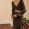 Naadam Color Plaited Skirt in Black Combo - Estilo Boutique