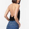 Nashra Velvet Cami in Black - Estilo Boutique