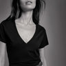 Nation Blair Slim V-Neck in Black - Estilo Boutique