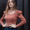 Nation Michelle Long Sleeve In Red Clay - Estilo Boutique