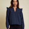 Nation Tilly Ruffle Blouse in Night Horizon - Estilo Boutique