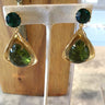 Nicole Romano gold emerald earrings - Estilo Boutique