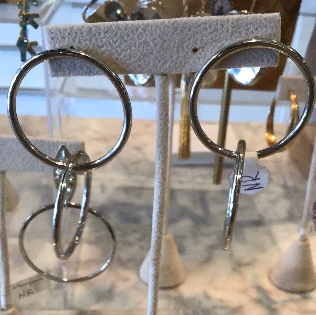Nicole Romano Silver Hoop Earrings - Estilo Boutique