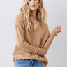 Not Monday Siena Cashmere V Neck Sweater in Camel - Estilo Boutique