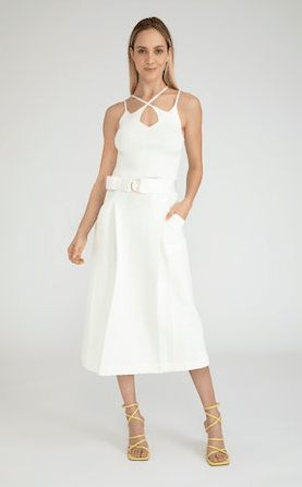 Paola Bernardi Alice Skirt in Off White - Estilo Boutique