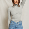 Perfect White Tee Hayden Turtleneck in Heather Grey - Estilo Boutique