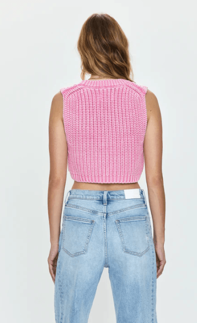 Pistola Cora Knit Vest in Pink Cosmos - Estilo Boutique