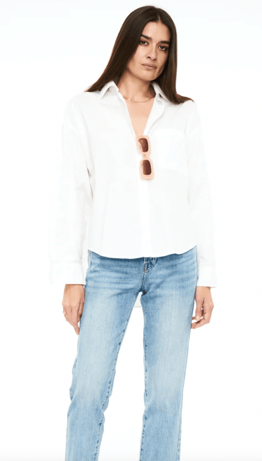 Pistola Sloane Oversized Button Down in Le Blanc - Estilo Boutique