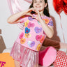 Queen Of Sparkles Sequin Candy Heart Tee in Magenta - Estilo Boutique