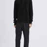 Rag & Bone Garment Dyed Waffle Henley in Black - Estilo Boutique