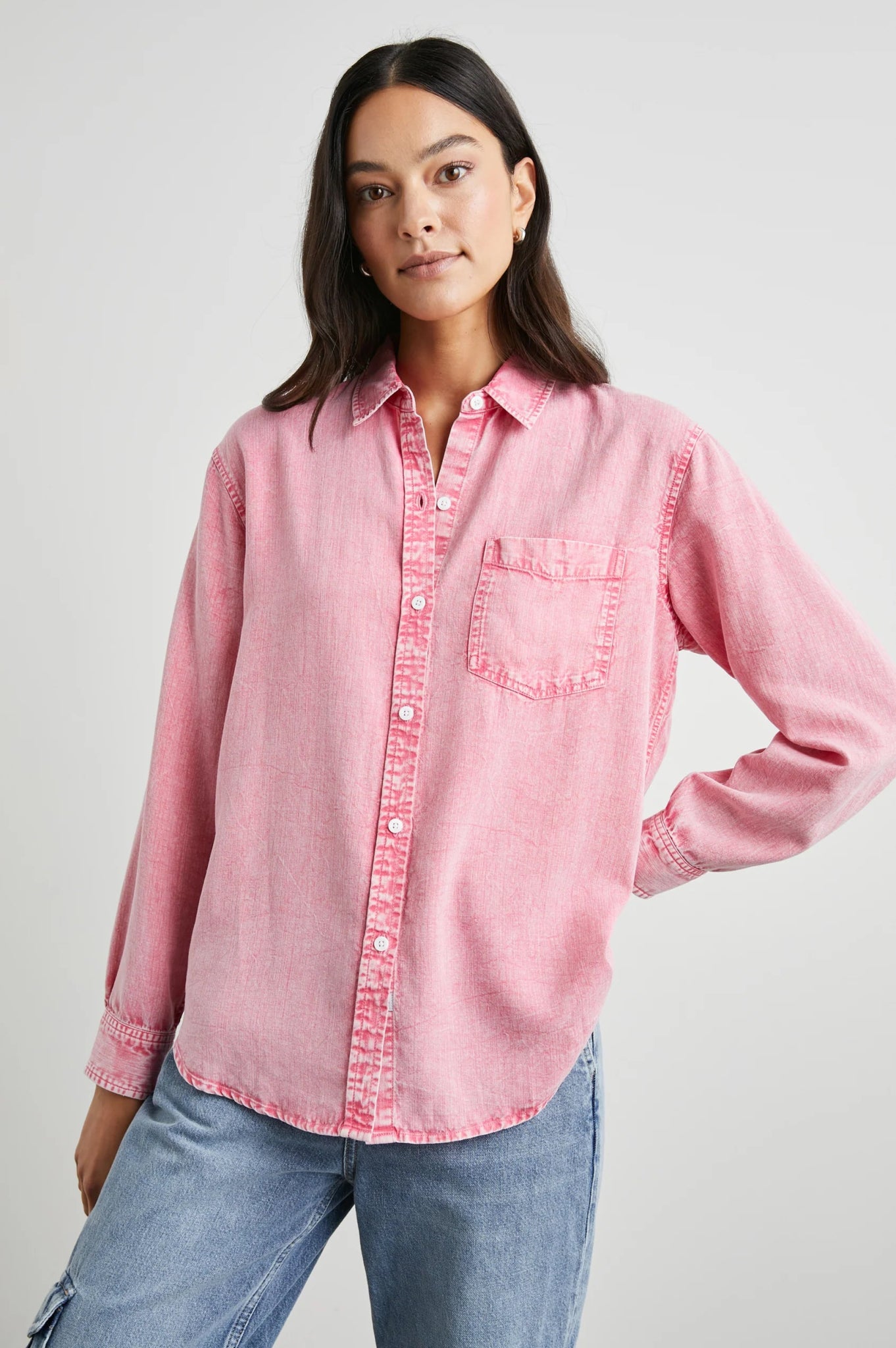 Rails Barrett Shirt in Vivid Pink - Estilo Boutique