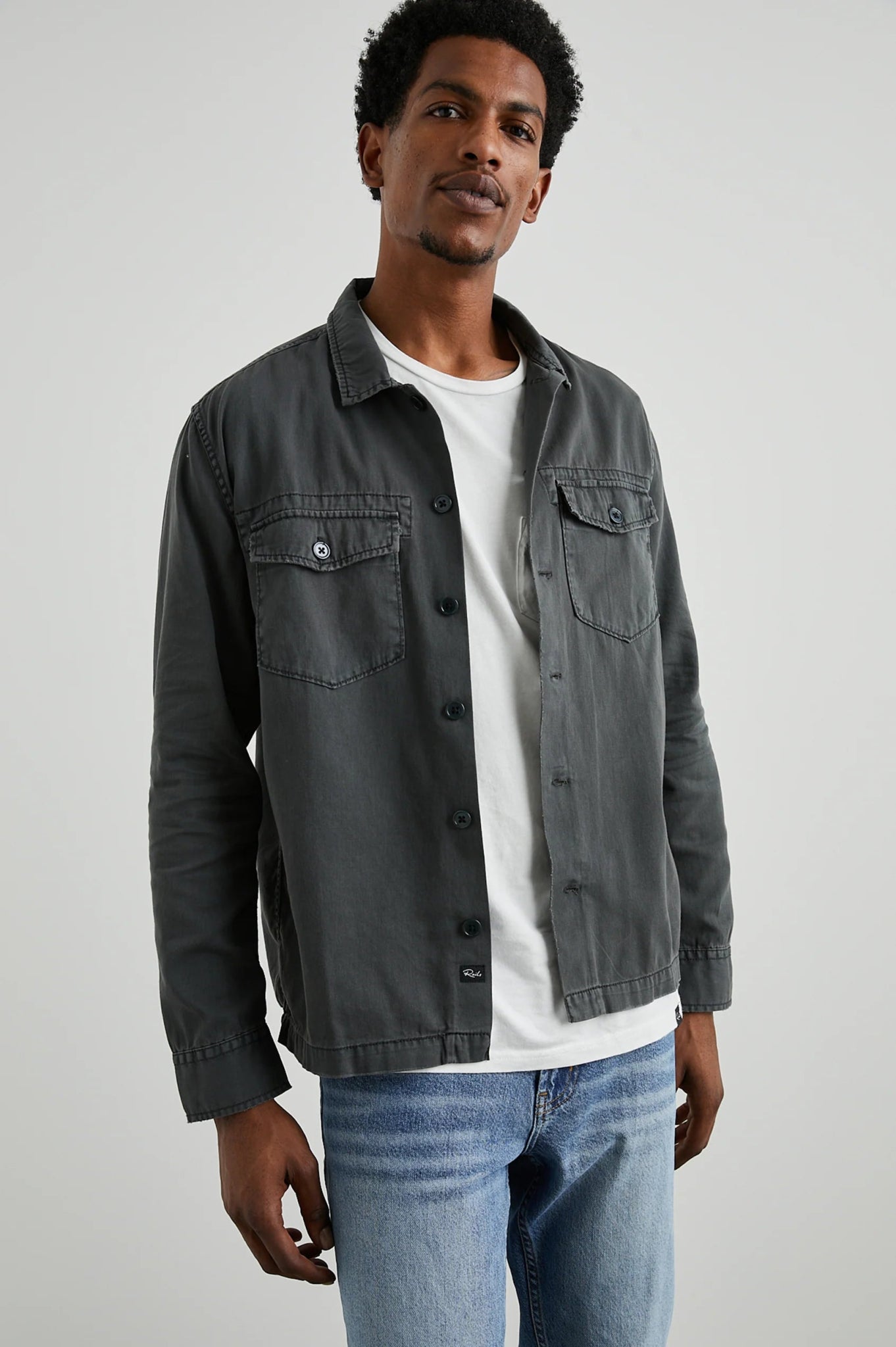Rails Kerouac Shirt Jacket in Charcoal - Estilo Boutique