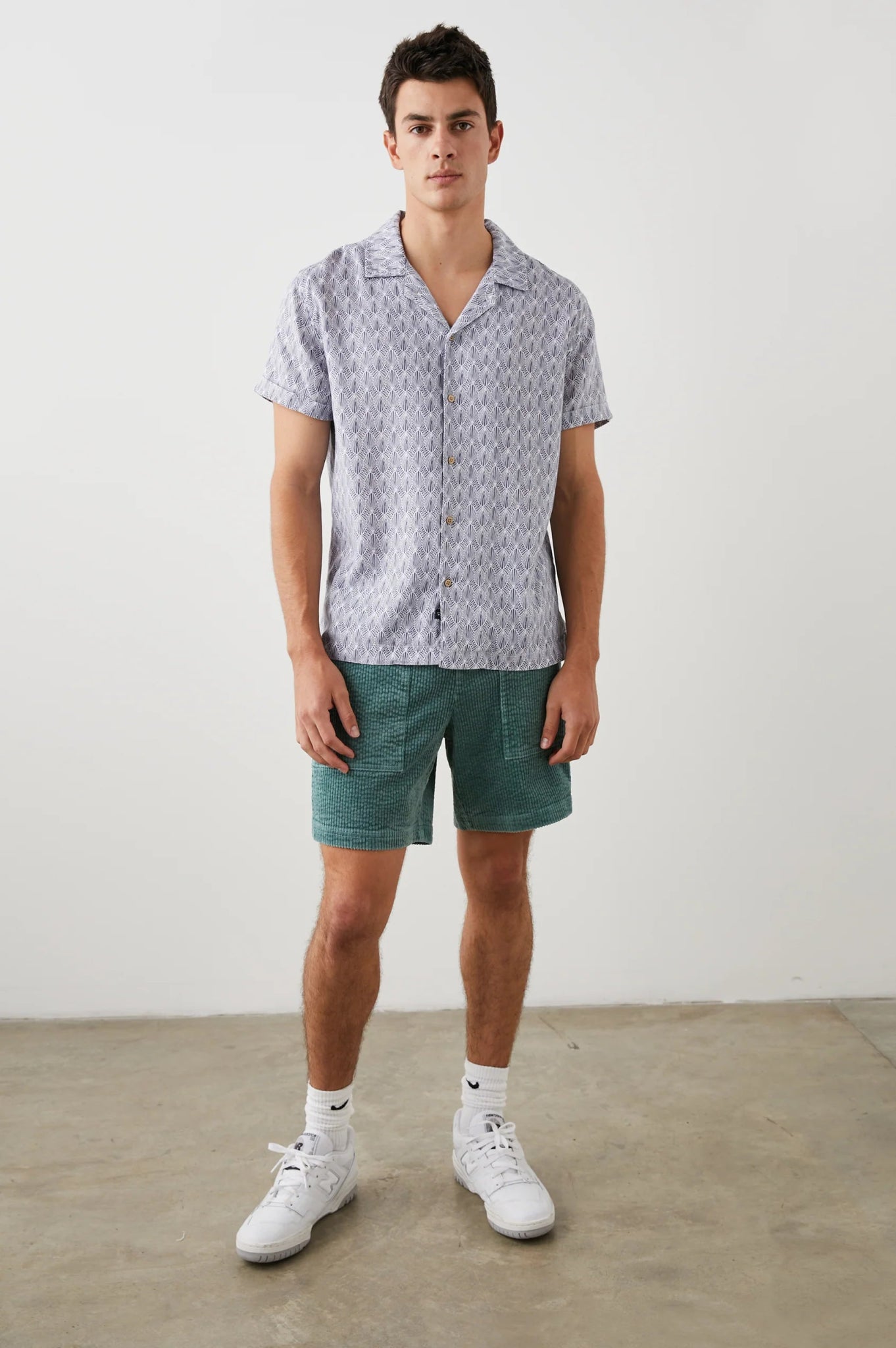 Rails Lanai Shirt in Tin Stamp Seatia White - Estilo Boutique