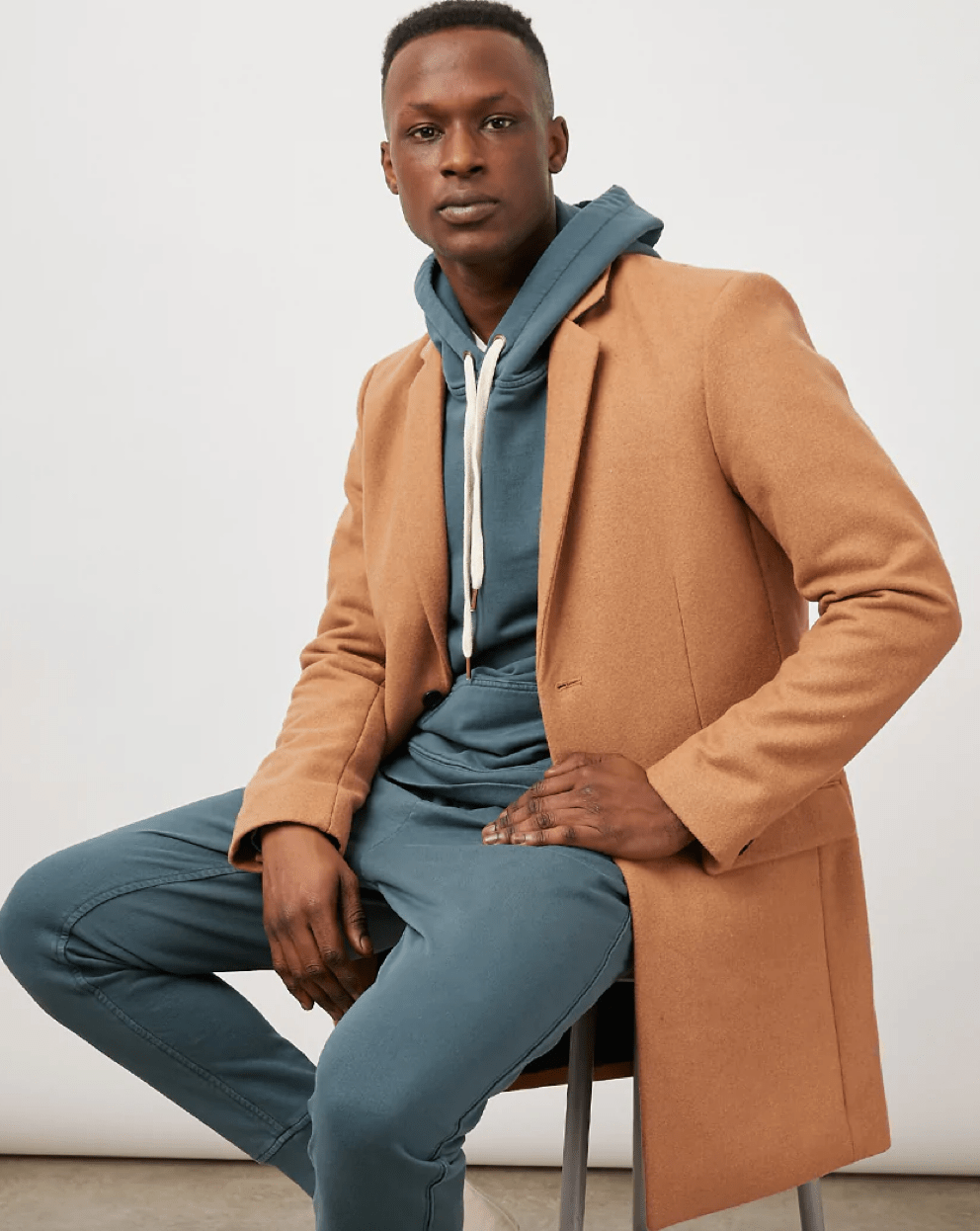 Camel 2024 plaid coat