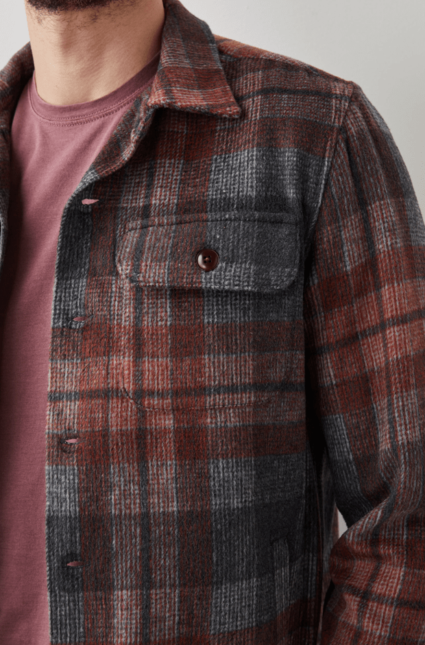Rails Viggo Shirt Jacket in Crimson Shadow Plaid - Estilo Boutique