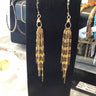 Ruby and violet gold chain earrings - Estilo Boutique
