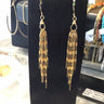 Ruby and violet gold chain earrings - Estilo Boutique
