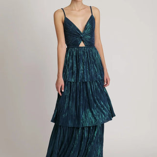 Sabina Musayev Doris Dress in Dark Ocean - Estilo Boutique