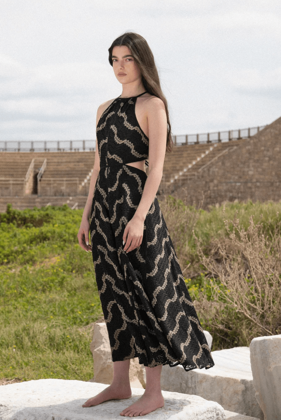Sabina Musayev Ora Dress in Black - Estilo Boutique