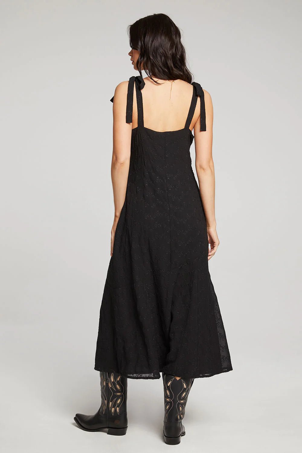 Saltwater Luxe Cline Midi Dress in Black - Estilo Boutique