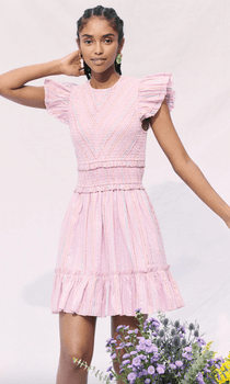 Saylor Zinnia Dress in Lurex Stripe - Estilo Boutique