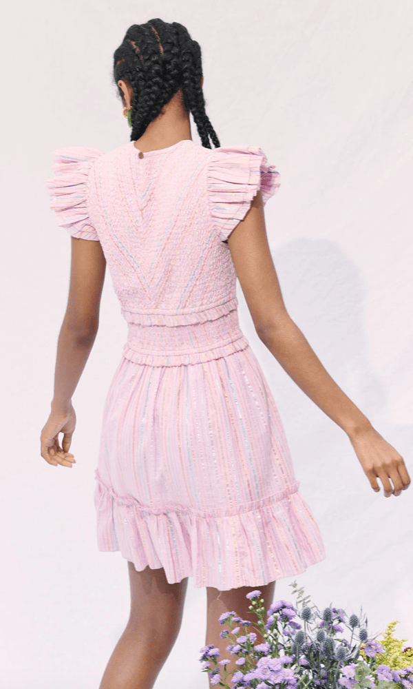 Saylor Zinnia Dress in Lurex Stripe - Estilo Boutique