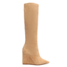 Schutz Asya Up Suede Boot in True Beige - Estilo Boutique