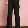 Sister Jane Priya Embellished Pants in Black Satin - Estilo Boutique
