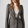 Smythe Box Pleat Blazer in Tobacco Tweed - Estilo Boutique