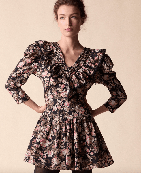 belladonna mini dress St. Roche Hatfiled Mini Dress in Belladonna Print