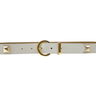 Streets Ahead Kya Gold Pyramid Belt in White - Estilo Boutique
