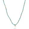 Tai Jewelry Handmade Turquoise Necklace Beaded Necklace with Evil Eye Dangle - Estilo Boutique