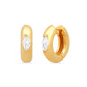 Tai Jewelry Huggies with Marquise CZ Accent - Estilo Boutique