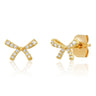 Tai Jewelry Pave CZ Gold Bows - Estilo Boutique
