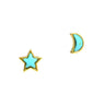 Tai Star and Moon Turquoise Studs - Estilo Boutique