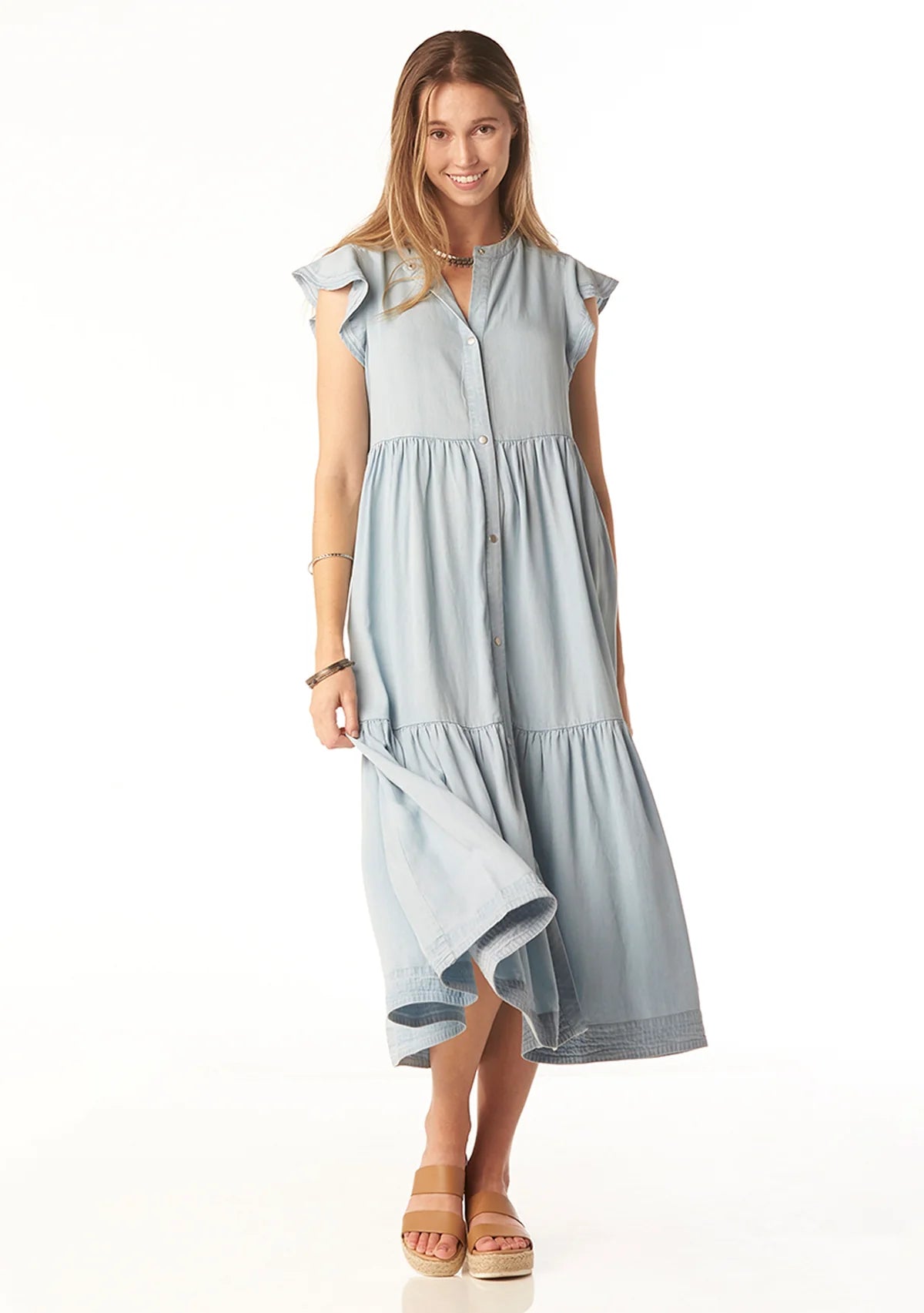 Tart Kesa Dress in Open Air Blue - Estilo Boutique