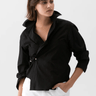 The Crop Shirt in Jet Black - Estilo Boutique
