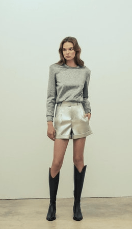 The Femm Amber Short in Silver - Estilo Boutique