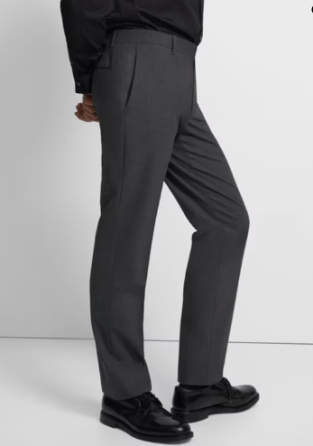 Theory Mayer Pants in Stretch Wool in Charcoal