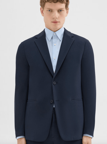 Theory Precision Ponte Clinton Blazer in Baltic - Estilo Boutique