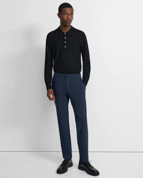 Theory Zaine Pant in Printed Precision Ponte in Blue Melange