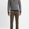 Vince Birdseye Button Mock Neck Sweater in Heather Black/Deco Cream - Estilo Boutique