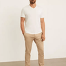 Vince V-Neck Pima Cotton Tee in Optic White - Estilo Boutique