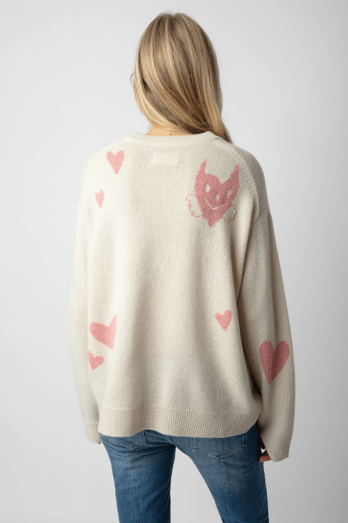 Zadig & Voltaire Markus Heart Cashmere Sweater - Estilo Boutique