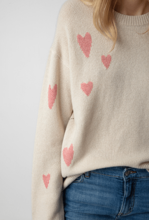 Zadig & Voltaire Markus Heart Cashmere Sweater - Estilo Boutique