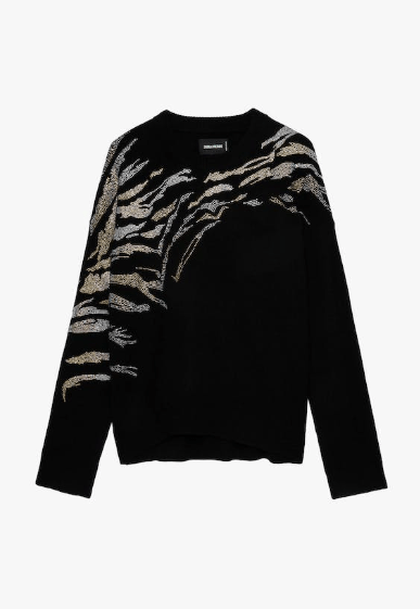 Zadig & Voltaire Markus Tiger Sweater in Noir - Estilo Boutique