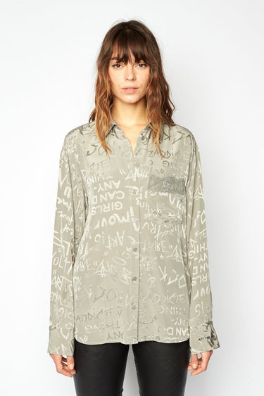 Zadig & Voltaire Morning Jac Blouse in Gris Moyen - Estilo Boutique