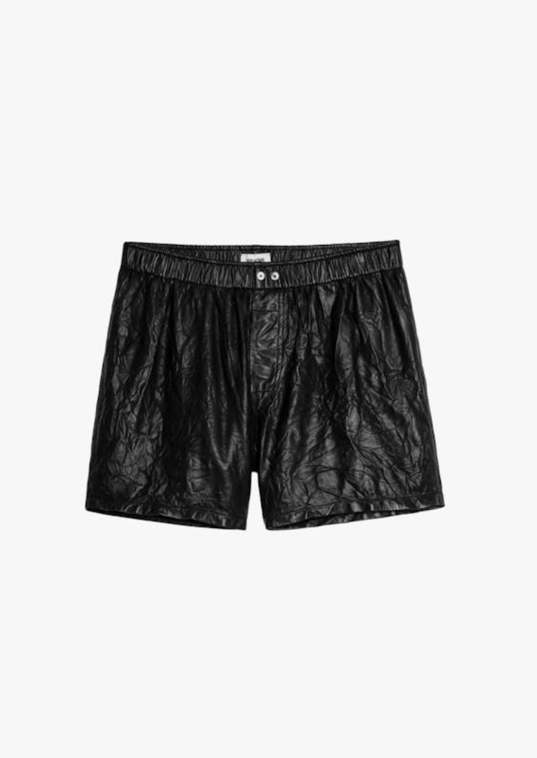 Zadig & Voltaire Pax Crinkled Leather Shorts - Estilo Boutique